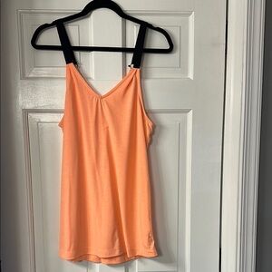 Reebok Orange Pink Tank Top with Spaghetti Straps